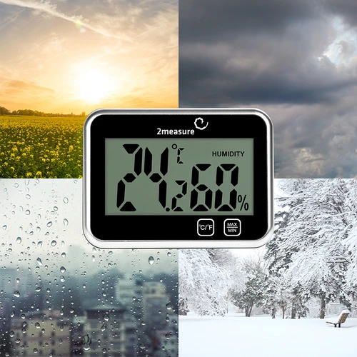Weerstation – elektronisch, draadloos, zwart - 12 ['weerstations', ' thuis weerstation', ' temperatuur', ' omgevingstemperatuur', ' temperatuurcontrole', ' elektronische thermometer', ' binnenthermometer', ' vochtigheidsmeter', ' thermometer met hygrometer', ' thermometer met vochtigheidsmeter', ' luchtvochtigheidsmeter', ' weerstation']