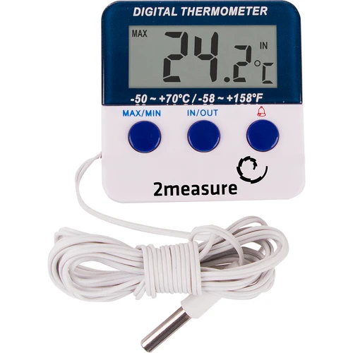 Weerstation – elektronisch, sonde, wit  - 1 ['weerstations', ' thuis weerstation', ' temperatuur', ' omgevingstemperatuur', ' temperatuurcontrole', ' elektronische thermometer', ' binnenthermometer', ' buitenthermometer', ' thermometer buiten', ' thermometer met sonde', ' elektronische thermometer met sonde', ' weerstation']