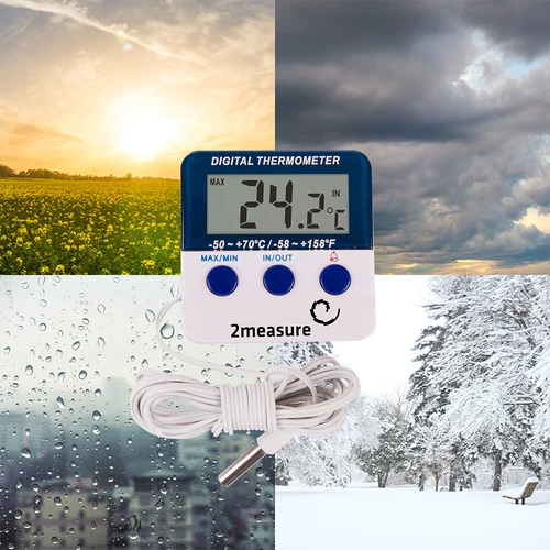 Weerstation – elektronisch, sonde, wit - 10 ['weerstations', ' thuis weerstation', ' temperatuur', ' omgevingstemperatuur', ' temperatuurcontrole', ' elektronische thermometer', ' binnenthermometer', ' buitenthermometer', ' thermometer buiten', ' thermometer met sonde', ' elektronische thermometer met sonde', ' weerstation']