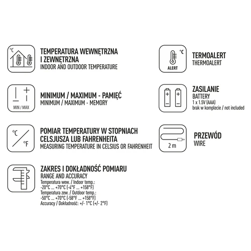 Weerstation – elektronisch, sonde, wit - 4 ['weerstations', ' thuis weerstation', ' temperatuur', ' omgevingstemperatuur', ' temperatuurcontrole', ' elektronische thermometer', ' binnenthermometer', ' buitenthermometer', ' thermometer buiten', ' thermometer met sonde', ' elektronische thermometer met sonde', ' weerstation']