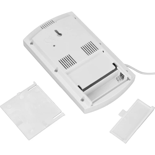 Weerstation – elektronisch, sonde, wit - 4 ['weerstations', ' thuis weerstation', ' temperatuur', ' omgevingstemperatuur', ' temperatuurregeling', ' elektronische thermometer', ' binnenthermometer', ' buitenthermometer', ' thermometer buiten', ' thermometer met sonde', ' elektronische thermometer met sonde', ' hygrometer', ' thermometer met hygrometer', ' thermometer met luchtvochtigheidsmeter', ' luchtvochtigheidsmeter']