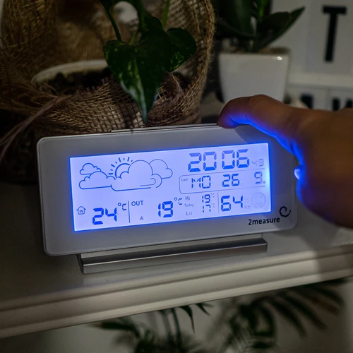 Weerstation RCC, DCF – elektronisch, draadloos, verlichte sensor, wit - 11 ['weerstations', ' thuis weerstation', ' temperatuur', ' omgevingstemperatuur', ' temperatuurcontrole', ' elektronische thermometer', ' thermometer met sensor', ' binnenthermometer', ' buitenthermometer', ' thermometer buiten', ' weerstation']