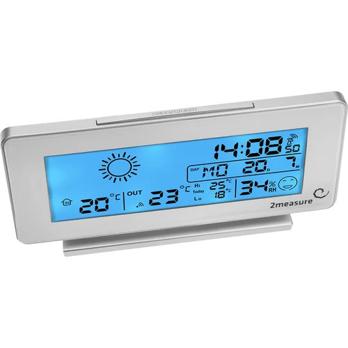 Weerstation RCC, DCF – elektronisch, draadloos, verlichte sensor, wit - 3 ['weerstations', ' thuis weerstation', ' temperatuur', ' omgevingstemperatuur', ' temperatuurcontrole', ' elektronische thermometer', ' thermometer met sensor', ' binnenthermometer', ' buitenthermometer', ' thermometer buiten', ' weerstation']