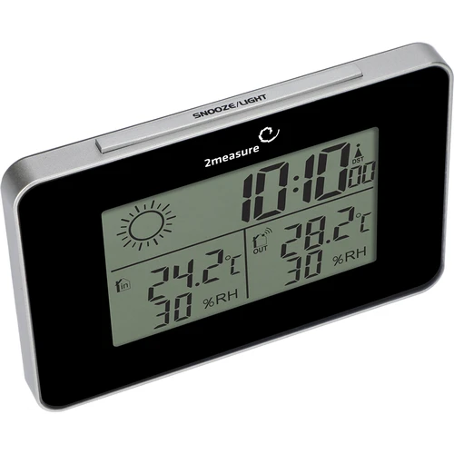 Weerstation RCC – elektronisch, draadloos, verlichte sensor, zwart - 4 ['weerstations', ' thuis weerstation', ' temperatuur', ' omgevingstemperatuur', ' temperatuurcontrole', ' elektronische thermometer', ' thermometer met sensor', ' binnenthermometer', ' buitenthermometer', ' thermometer buiten', ' weerstation']