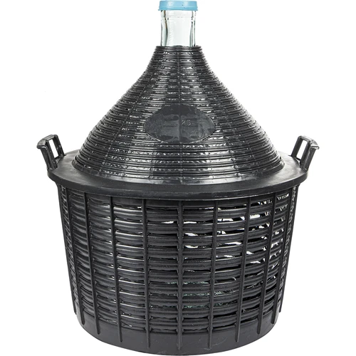 Wijnballon 25 L in plastic mand  - 1 ['gans', ' wijnfles', ' wijnballon', ' voor bier', ' voor fermentatie', ' huisgemaakte wijn', ' glazen wijnballon', ' voor likeuren', ' voor mede']