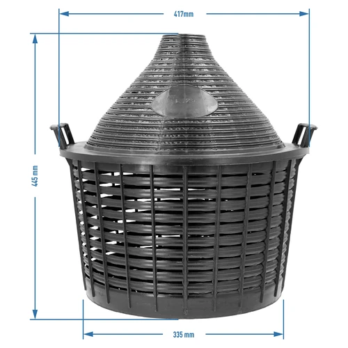 Wijnballon 25 L in plastic mand - 7 ['gans', ' wijnfles', ' wijnballon', ' voor bier', ' voor fermentatie', ' huisgemaakte wijn', ' glazen wijnballon', ' voor likeuren', ' voor mede']