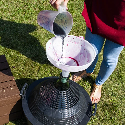 Wijnballon 34 L in plastic mand - 8 ['gans', ' wijnfles', ' wijnballon', ' voor bier', ' voor fermentatie', ' huisgemaakte wijn', ' glazen wijnballon', ' voor likeuren', ' voor mede']