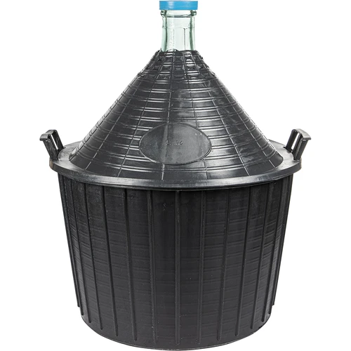 Wijnballon 54 L in plastic mand  - 1 ['gans', ' wijnfles', ' wijnballon', ' voor bier', ' voor fermentatie', ' huisgemaakte wijn', ' glazen wijnballon', ' voor likeuren', ' voor honingwijnen']