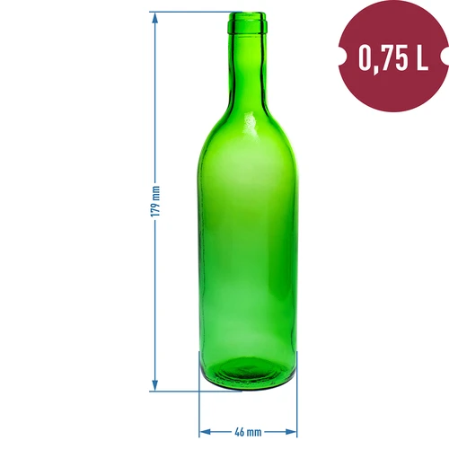 Wijnfles 0,75L met kurken en krimpkappen - 12 stuks - 6 ['wijnflessen', ' flessenset', ' flessen 12 stuks', ' flessen met kurken', ' wijnflessen', ' krimpkappen', ' wijnset', ' flessen 750 ml', ' doos flessen', ' huisgemaakte wijn', ' kurken stoppen', ' flessendoos']