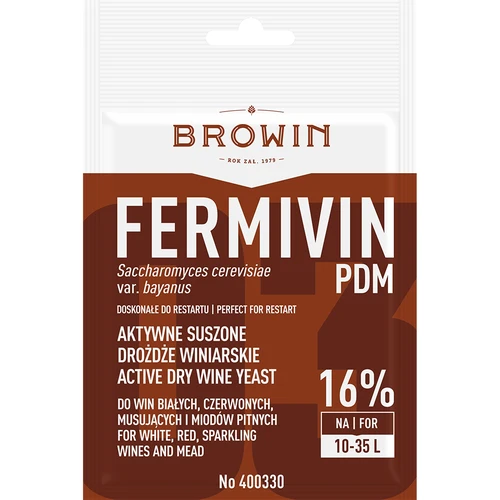 Wijngist Fermivin PDM, 7 g  - 1 ['fermivin gist', ' actieve gedroogde wijngist', ' wijngist', ' gist voor wijn', ' gedroogde wijngist', ' gedroogde gist', ' gedroogde gist voor wijn', ' gist voor witte wijn', ' gist voor rode wijn', ' gist voor mede']