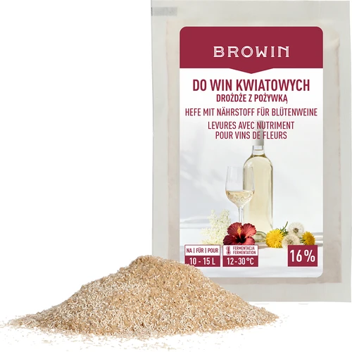 Wijngist met gistvoeding - voor bloemenwijn, 10-15 L - 3