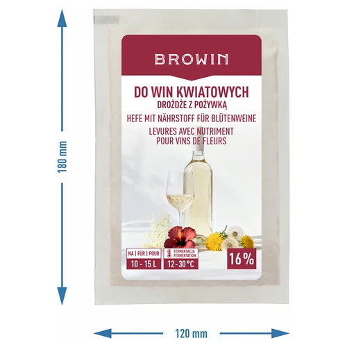 Wijngist met gistvoeding - voor bloemenwijn, 10-15 L - 4