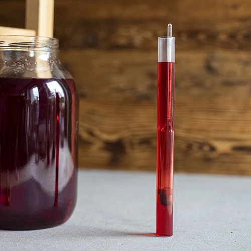 Wijnmeter (suikerweger) in een onbreekbare buis - 5 ['wijnmeter', ' suikerweger', ' apparaat voor het meten van suikerconcentratie', ' balingmeter', ' voor wijn', ' voor bier', ' areometer']