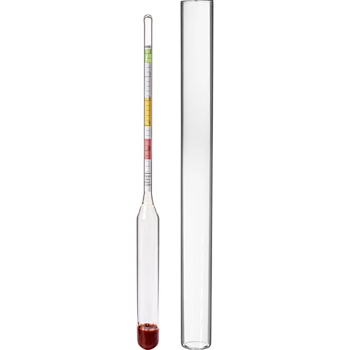 Wijnmeter (suikerweger) - meting van suikerconcentratie  - 1 ['wijnmeter voor wijn', ' suikerweger', ' suikerconcentratie', ' suikergehalte in wijn', ' suikergehalte', ' suikergehalte-indicator']