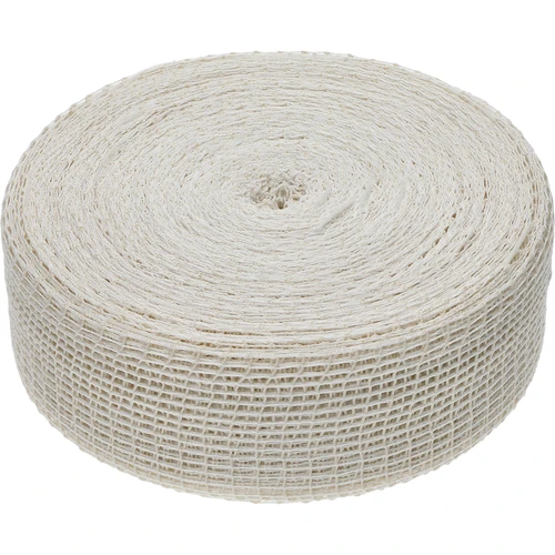 Wit slagersnet met afmetingen 12,5 cm x 50 m, met hittebestendigheid tot 220°C  - 1 ['net voor vleeswaren', ' slagersnet voor roken', ' slagersnet voor koken', ' slagersnet voor bakken', ' duurzaam slagersnet', ' voor huisgemaakte vleeswaren', ' voor ham', ' voor bacon']