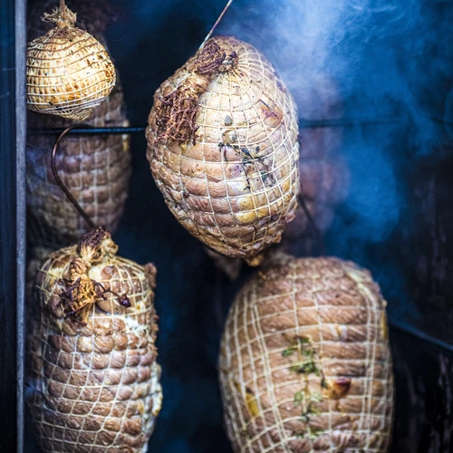 Wit slagersnet met afmetingen 12,5 cm x 50 m, met hittebestendigheid tot 220°C - 9 ['net voor vleeswaren', ' slagersnet voor roken', ' slagersnet voor koken', ' slagersnet voor bakken', ' duurzaam slagersnet', ' voor huisgemaakte vleeswaren', ' voor ham', ' voor bacon']