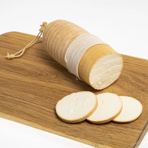 Wit vleeswaren net met afmetingen 12,5 cm x 5 m, met een hittebestendigheid tot 220°C - 8 ['net voor vleeswaren', ' net voor het braden van vlees', ' net voor het roken van vlees', ' net voor het pekelen van vlees', ' voor lang gerijpte vleeswaren', ' net voor ham', ' net voor bacon']