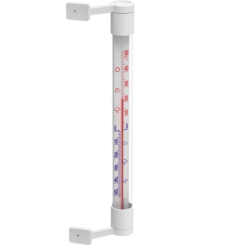 Witte buitenthermometer (-50°C tot +50°C) 22cm - 2 ['buitenthermometer', ' welke temperatuur']