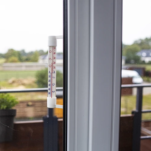 Witte buitenthermometer (-60°C tot +50°C) 23cm - 2 ['buitenthermometer', ' welke temperatuur']