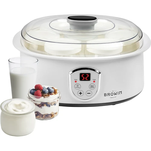 Yoghurtmaker met thermostaat, 7 potten, 1,3 L  - 1 ['yogurtmaker', ' apparaat voor yoghurt', ' veganistische yoghurt', ' hoe maak je yoghurt', ' voor zelfgemaakte yoghurt', ' yoghurtmaker met thermostaat', '']