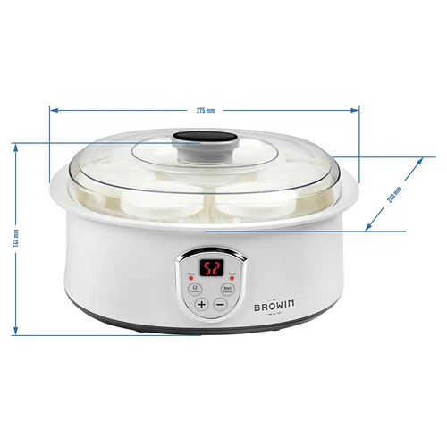 Yoghurtmaker met thermostaat, 7 potten, 1,3 L - 10 ['yogurtmaker', ' apparaat voor yoghurt', ' veganistische yoghurt', ' hoe maak je yoghurt', ' voor zelfgemaakte yoghurt', ' yoghurtmaker met thermostaat', '']