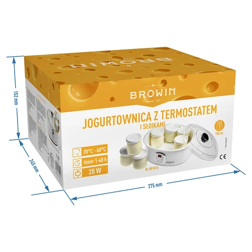 Yoghurtmaker met thermostaat, 7 potten, 1,3 L - 8 ['yogurtmaker', ' apparaat voor yoghurt', ' veganistische yoghurt', ' hoe maak je yoghurt', ' voor zelfgemaakte yoghurt', ' yoghurtmaker met thermostaat', '']