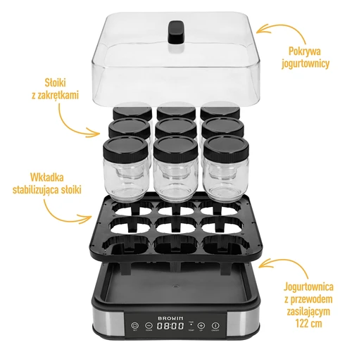 Yoghurtmaker met thermostaat, 9 potjes, 1,6 L - 5 ['yogurtmaker', ' apparaat voor yoghurt', ' veganistische yoghurt', ' hoe maak je yoghurt', ' voor zelfgemaakte yoghurt', ' yoghurtmaker met thermostaat', ' efficiënte yoghurtmaker', ' als cadeau', ' gezonde keuken', ' beste yoghurtmaker', ' zelfgemaakte yoghurt', ' apparatuur voor het maken van yoghurt', ' hoe gemakkelijk yoghurt te maken', ' zelfgemaakte kefir', ' gezonde yoghurt', ' yoghurt in potjes', ' aanbevolen voor yoghurt', ' als cadeau']