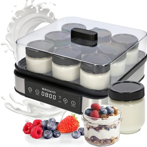 Yoghurtmaker met thermostaat, 9 potjes, 1,6 L - 7 ['yogurtmaker', ' apparaat voor yoghurt', ' veganistische yoghurt', ' hoe maak je yoghurt', ' voor zelfgemaakte yoghurt', ' yoghurtmaker met thermostaat', ' efficiënte yoghurtmaker', ' als cadeau', ' gezonde keuken', ' beste yoghurtmaker', ' zelfgemaakte yoghurt', ' apparatuur voor het maken van yoghurt', ' hoe gemakkelijk yoghurt te maken', ' zelfgemaakte kefir', ' gezonde yoghurt', ' yoghurt in potjes', ' aanbevolen voor yoghurt', ' als cadeau']