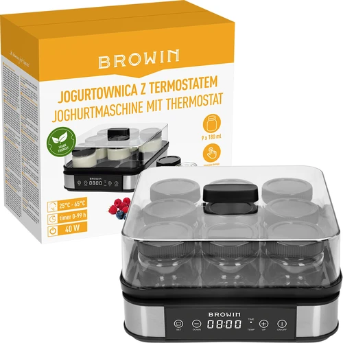 Yoghurtmaker met thermostaat, 9 potjes, 1,6 L - 9 ['yogurtmaker', ' apparaat voor yoghurt', ' veganistische yoghurt', ' hoe maak je yoghurt', ' voor zelfgemaakte yoghurt', ' yoghurtmaker met thermostaat', ' efficiënte yoghurtmaker', ' als cadeau', ' gezonde keuken', ' beste yoghurtmaker', ' zelfgemaakte yoghurt', ' apparatuur voor het maken van yoghurt', ' hoe gemakkelijk yoghurt te maken', ' zelfgemaakte kefir', ' gezonde yoghurt', ' yoghurt in potjes', ' aanbevolen voor yoghurt', ' als cadeau']
