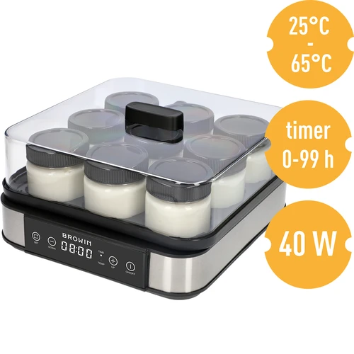 Yoghurtmaker met thermostaat, 9 potjes, 1,6 L - 8 ['yogurtmaker', ' apparaat voor yoghurt', ' veganistische yoghurt', ' hoe maak je yoghurt', ' voor zelfgemaakte yoghurt', ' yoghurtmaker met thermostaat', ' efficiënte yoghurtmaker', ' als cadeau', ' gezonde keuken', ' beste yoghurtmaker', ' zelfgemaakte yoghurt', ' apparatuur voor het maken van yoghurt', ' hoe gemakkelijk yoghurt te maken', ' zelfgemaakte kefir', ' gezonde yoghurt', ' yoghurt in potjes', ' aanbevolen voor yoghurt', ' als cadeau']