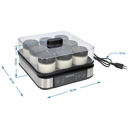 Yoghurtmaker met thermostaat, 9 potjes, 1,6 L - 11 ['yogurtmaker', ' apparaat voor yoghurt', ' veganistische yoghurt', ' hoe maak je yoghurt', ' voor zelfgemaakte yoghurt', ' yoghurtmaker met thermostaat', ' efficiënte yoghurtmaker', ' als cadeau', ' gezonde keuken', ' beste yoghurtmaker', ' zelfgemaakte yoghurt', ' apparatuur voor het maken van yoghurt', ' hoe gemakkelijk yoghurt te maken', ' zelfgemaakte kefir', ' gezonde yoghurt', ' yoghurt in potjes', ' aanbevolen voor yoghurt', ' als cadeau']