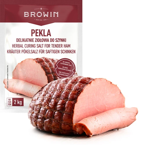 Zacht kruidige pekel voor ham, 75 g - 4 ['pekel', ' pekelen', ' pekel voor ham', ' pekel voor vlees', ' pekelzout', ' pekeloplossing voor vlees', ' recept voor pekeloplossing voor vlees', ' droog pekelen', ' zout voor pekelen']