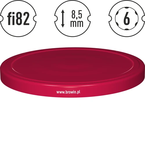 Zakrętka fi 82/6 bordo - 10 szt. - 4
