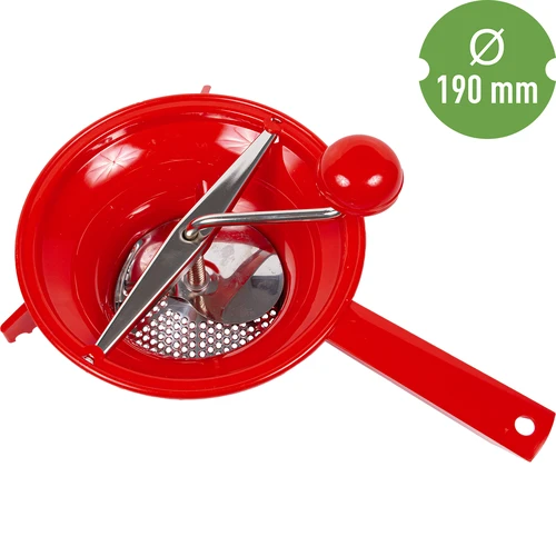 Zeef voor groenten en fruit - 4 ['zeef', ' tomatenzeef', ' handzeef', ' voor zachte vruchten', ' voor kindermoes', ' voor puree', ' tomatenpuree']