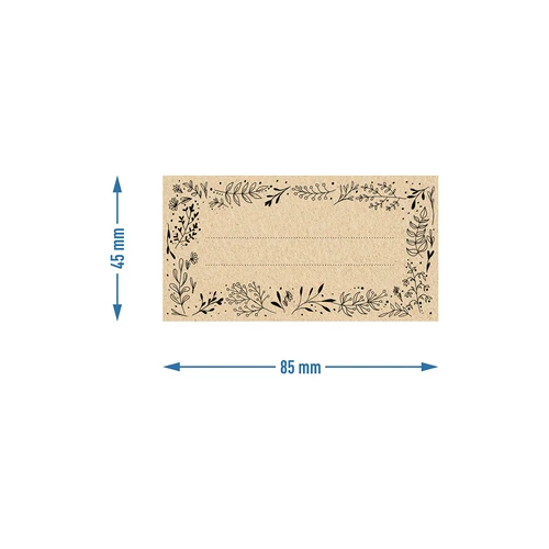 Zelfklevende eko labels 85/45 mm - 20 stuks - 4 ['labels', ' labels voor conserven', ' labels voor kruiden', ' labels voor flessen', ' zelfklevende labels', ' labels voor wijn', ' labels voor potten', ' labels voor potjes', ' stickers voor schriften', ' labels voor dozen', ' labels voor containers', ' labels voor cadeaus']