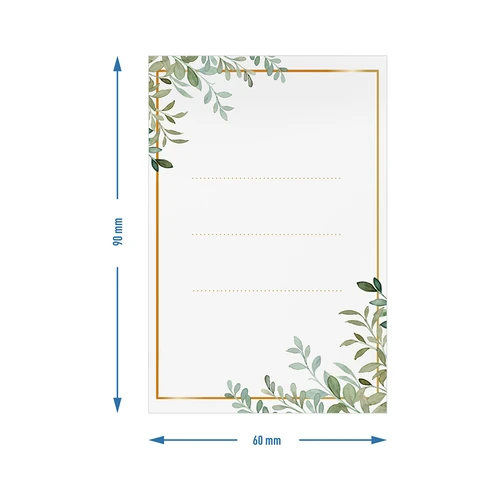 Zelfklevende etiketten 60 x 90 mm voor flessen, potten, cadeaus floristisch ontwerp - 20 stuks - 4 ['zelfklevende etiketten', ' etiketten voor flessen', ' etiket voor fles', ' etiket voor alcohol', ' etiket voor wodka', ' etiket voor likeur', ' etiket voor likeur', ' etiketten voor zelfgestookte drank', ' stickers voor flessen', ' etiketten voor bruiloftswodka', ' bruiloftsetiketten', ' etiketten voor cadeaus', ' stickers voor cadeaus', ' stickers voor bruidstaart']