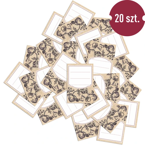 Zelfklevende etiketten 60 x 90 mm voor flessen, potten fruit schets - 20 stuks - 3 ['zelfklevende etiketten', ' etiketten voor flessen', ' etiket voor fles', ' etiket voor alcohol', ' etiket voor wodka', ' etiket voor likeur', ' etiket voor likeur', ' etiketten voor zelfgestookte drank', ' retro etiketten', ' stickers voor flessen', ' etiketten voor potten', ' etiketten voor sappen']