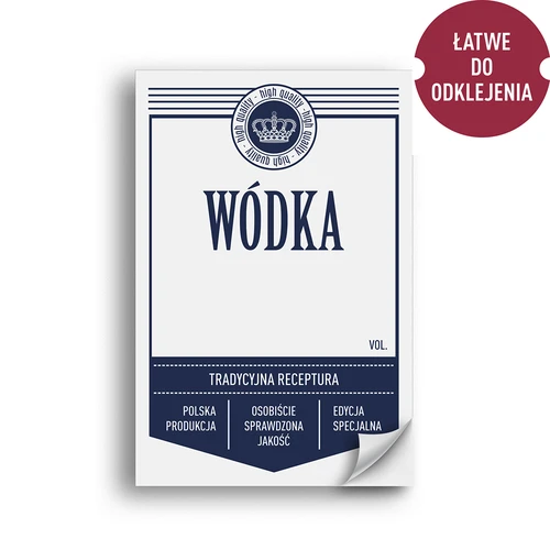 Zelfklevende etiketten 60x90 mm voor flessen, wodka, wit, 20 stuks - 2 ['witte alcohol etiketten', ' klassieke etiketten', ' handgemaakte alcohol etiketten', ' zelfklevend etiket', ' plak etiket', ' papieren etiket', ' etiket voor flessen', ' etiket voor glas']
