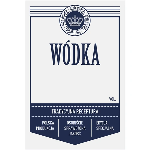 Zelfklevende labels 60x90 mm op flessen, wodka, 3 ontwerpen 20 stuks - 5 ['labels', ' labels op alcohol', ' labels op wodka', ' labels op flessen', ' zelfklevende labels', ' labels voor alcohol', ' stickers op flessen', '']