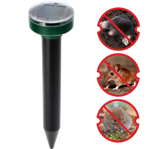 Zonne-energie mollenverjager – effectieve, veilige en humane tuinbescherming, 1 st. - 6