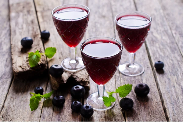 Likeur van Amerikaanse blauwe bessen