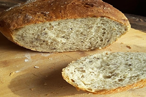 Tarwebrood met gist en lijnzaad