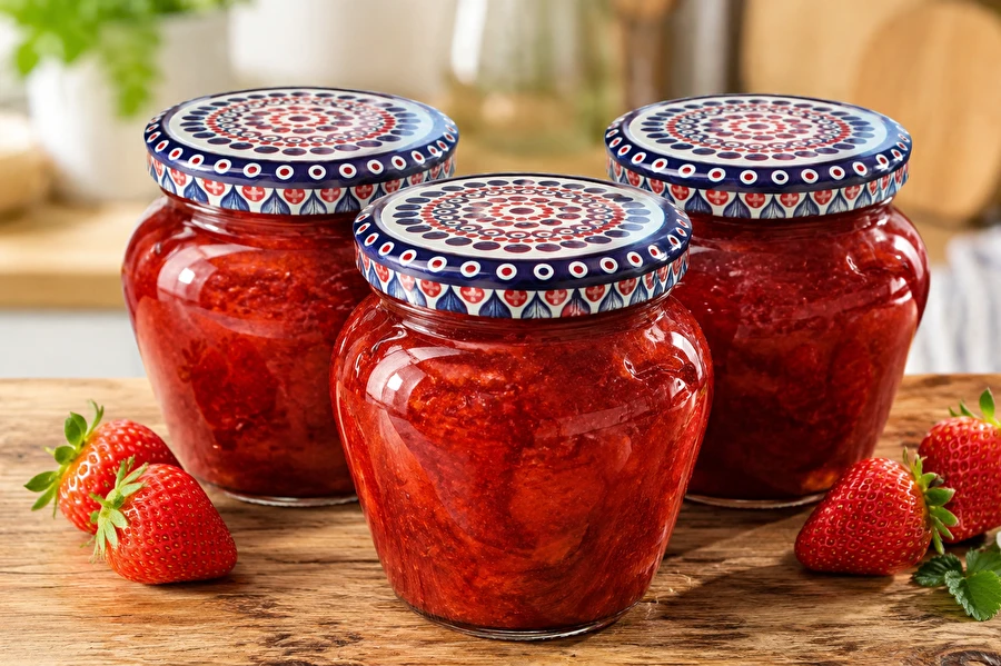 Browin Przepiśnik - Huisgemaakte aardbeienjam met een verlaagd suikergehalte