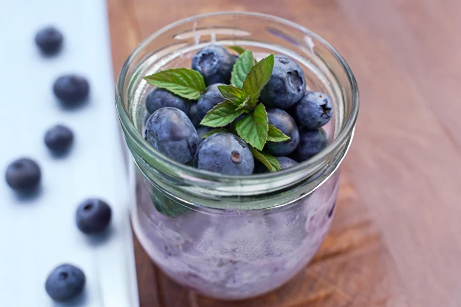 Browin Przepiśnik - Overnight oats met bosbessenjam - snel en gezond ontbijt