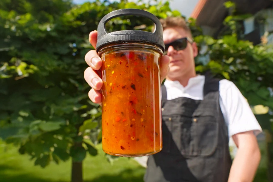 Browin Przepiśnik - Pikante perzikjam met chili en een vleugje rum