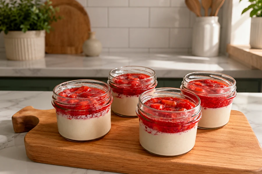 Browin Przepiśnik - Vegan panna cotta met aardbeien